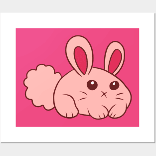 Cute Round Bunny Posters and Art